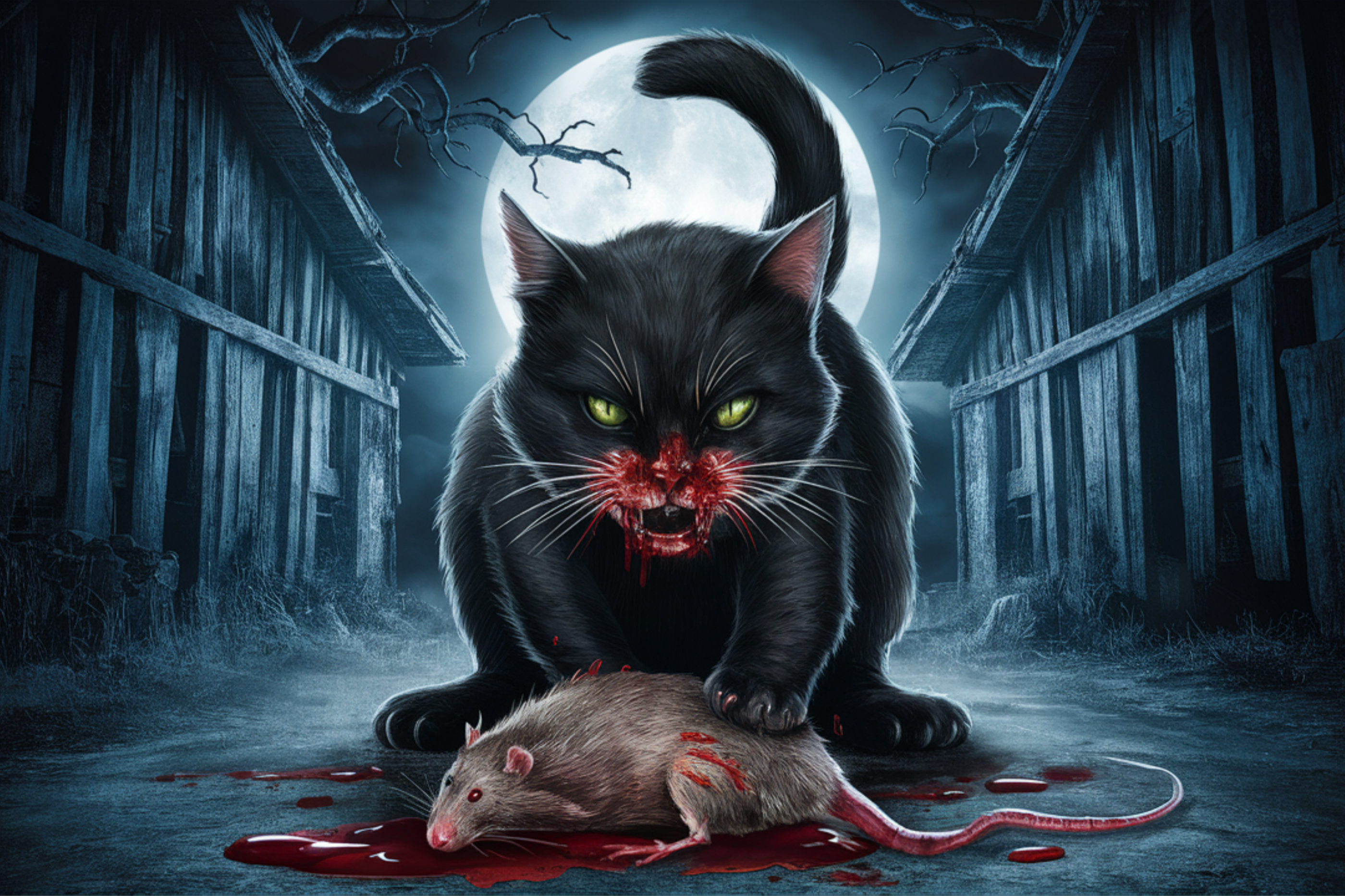 Chat avec souris
