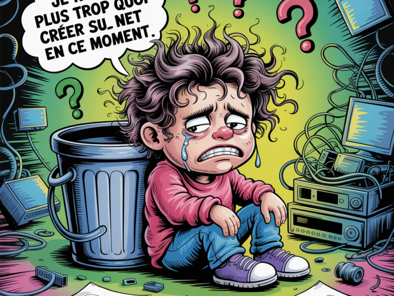 Je ne sais plus trop quoi créer sur le net en ce moment.