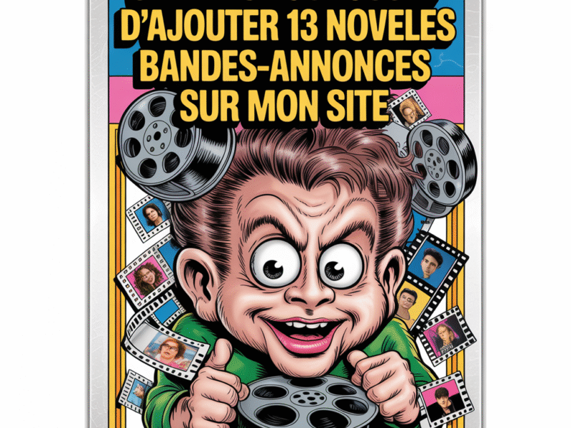 Je viens tout juste d’ajouter 13 nouvelles bandes-annonces sur mon site