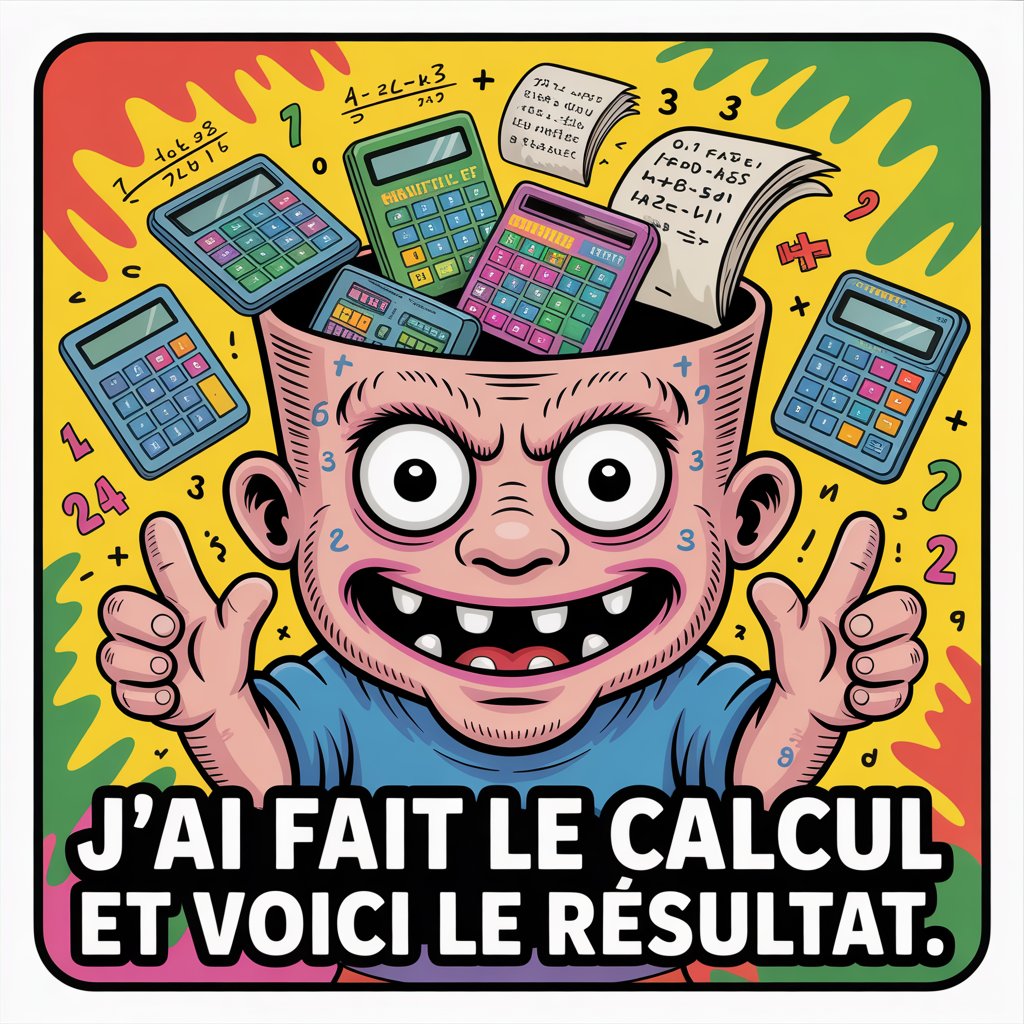 J’ai fait le calcul et voici le résultat.