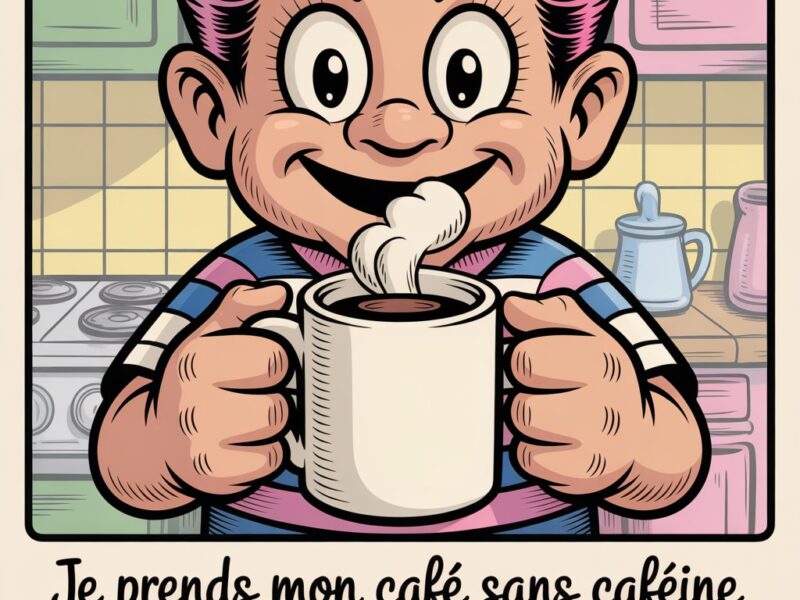 Je prends mon café sans caféine avec de la crème vanille française