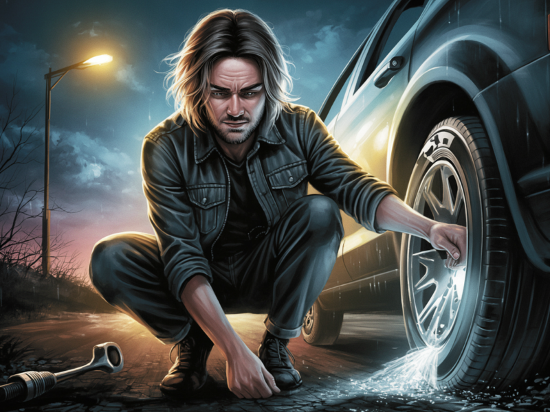 A flat tire. That had never happened to me before.