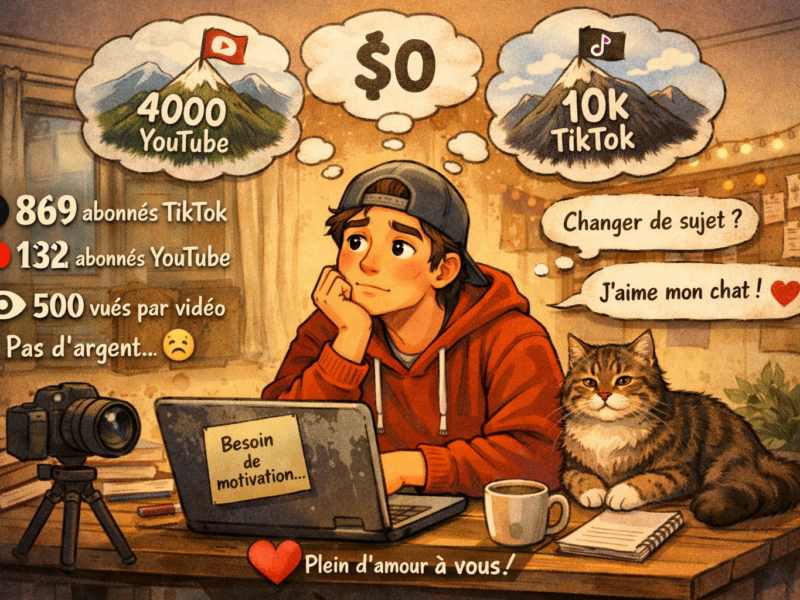 Je suis rendu à 869 abonnés sur TikTok