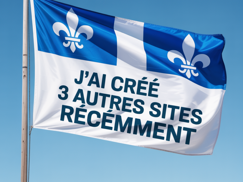 J’ai créé 3 autres sites récemment